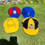 Custom English Baggy Cap with traditional 8-panel design, featuring premium embroidery on the front and a tailored fit for classic cricket style.