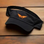 "Custom visor with embroidered logo, adjustable strap, and curved brim – lightweight sun protection for UK sports teams, events, and branded promotions.